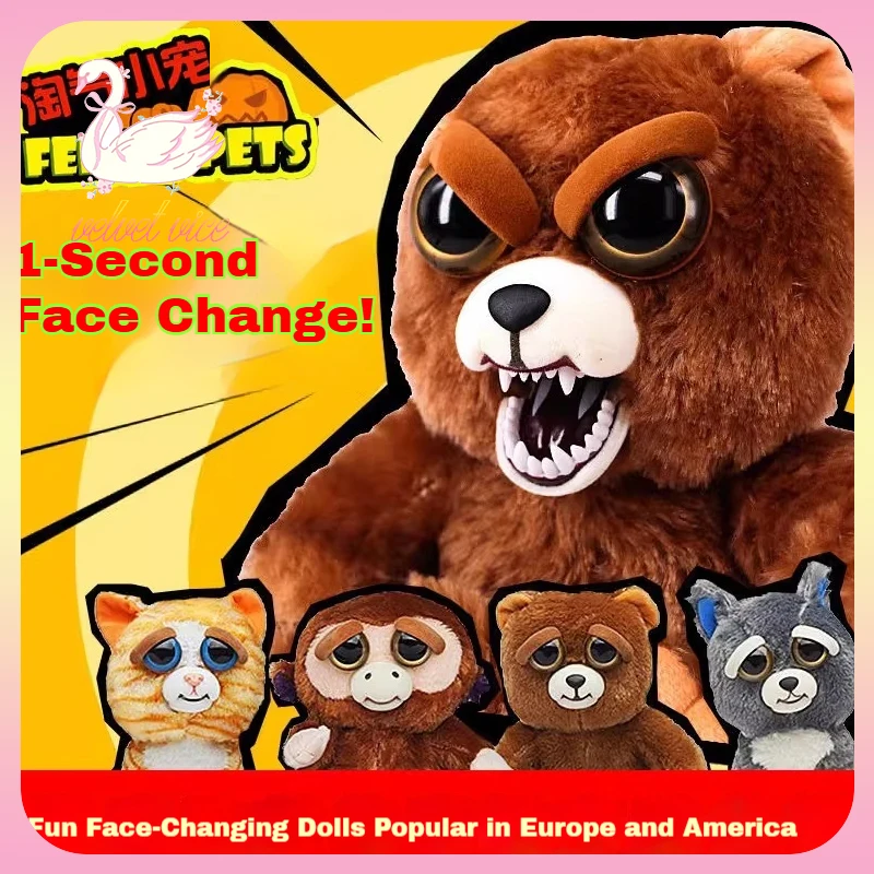 Original Feisty Pets Medium Size Animal Doll Panda Bear Face-Changing Interactive Doll Pinching Toys Kids Gift
Original Feisty Pets Medium Size Animal Doll Panda Bear Face-Changing Interactive Doll Pinching Toys Kids Gift