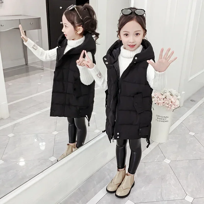 2024 Baby Girl Autumn Winter Vest Thicken Warm Girls Sleeveless Jacket Hoodie 3-12 Years Kid Teenager Mid-length Waistcoat
2024 Baby Girl Autumn Winter Vest Thicken Warm Girls Sleeveless Jacket Hoodie 3-12 Years Kid Teenager Mid-length Waistcoat