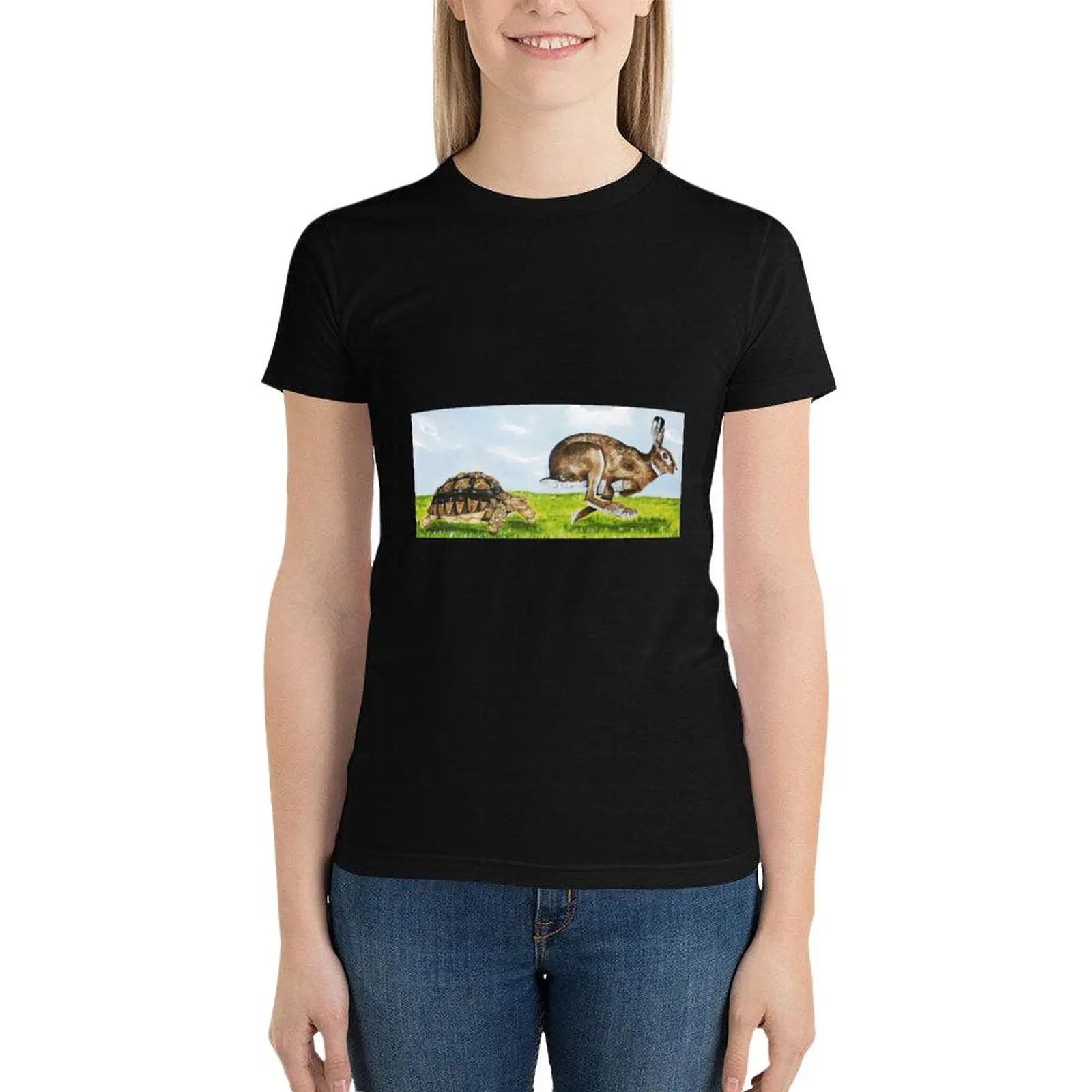 The Tortoise and the Hare T-Shirt korean fashion Female clothing tees t-shirts for Women pack
The Tortoise and the Hare T-Shirt korean fashion Female clothing tees t-shirts for Women pack
