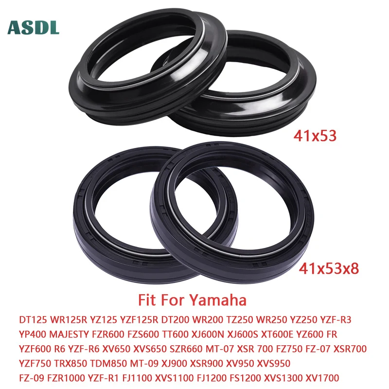 41x53x8 41*53*8 Motorcycle Front Fork Oil Seal 41 53 Dust Seal Cover Lip for Yamaha FZR600 FZR1000 YZF-R1 R3 MT-09 XVS650 WR250
41x53x8 41*53*8 Motorcycle Front Fork Oil Seal 41 53 Dust Seal Cover Lip for Yamaha FZR600 FZR1000 YZF-R1 R3 MT-09 XVS650 WR250