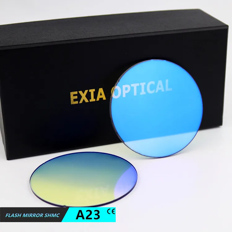 EXIA A23 CR-39 Sun Lenses Flash Mirror Blue AR Coatings Flat Curve 0 Color Lens
EXIA A23 CR-39 Sun Lenses Flash Mirror Blue AR Coatings Flat Curve 0 Color Lens