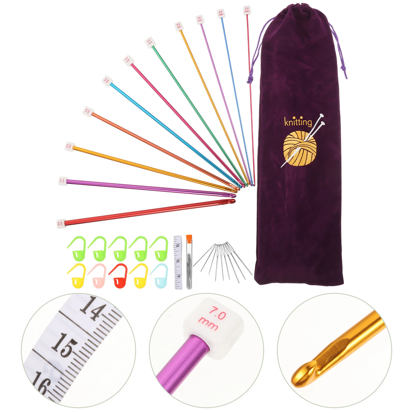 1 Hooks Knitting Tools Strong Smooth Sizes Hat Sweater Gloves Braiding Accessories For Crafts Lovers Beginners Set Crafts Yarn
1 Hooks Knitting Tools Strong Smooth Sizes Hat Sweater Gloves Braiding Accessories For Crafts Lovers Beginners Set Crafts Yarn