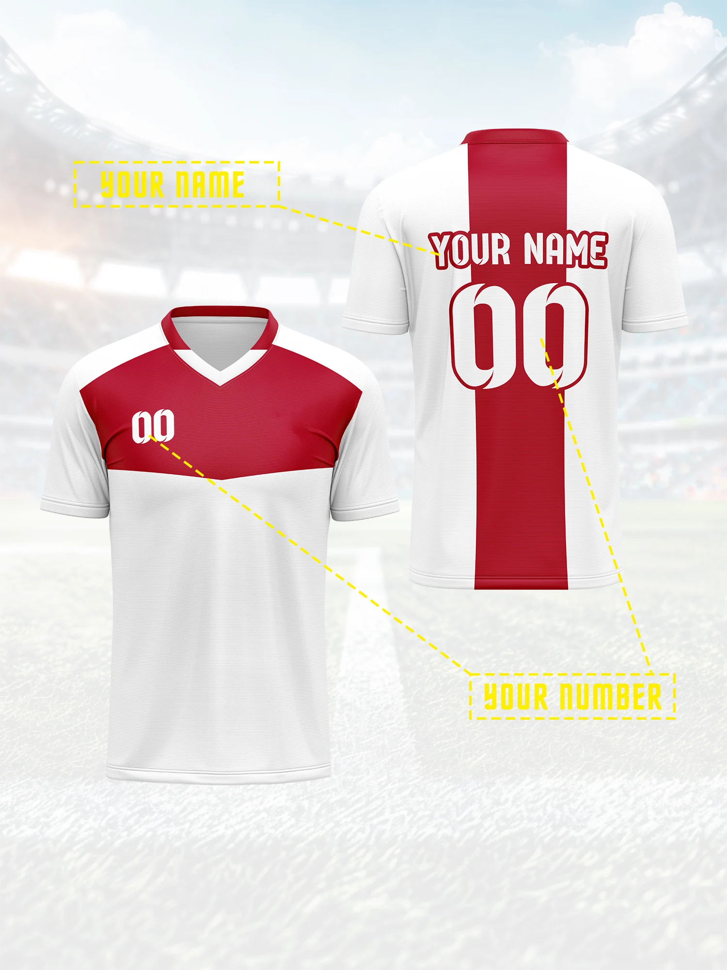 2026 Men's and Women's Customized Name and Number Sports V-Neck Jerseys, Quick-Drying, Fashionable, Sublimation Technology
2026 Men's and Women's Customized Name and Number Sports V-Neck Jerseys, Quick-Drying, Fashionable, Sublimation Technology