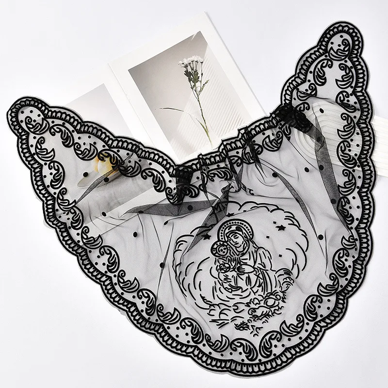 Spanish Style Lace Mantilla Veils For Church Shawl Scarf Women Head Covering Embroidery Catholic Chapel Veils For Wedding Bride
Spanish Style Lace Mantilla Veils For Church Shawl Scarf Women Head Covering Embroidery Catholic Chapel Veils For Wedding Bride
