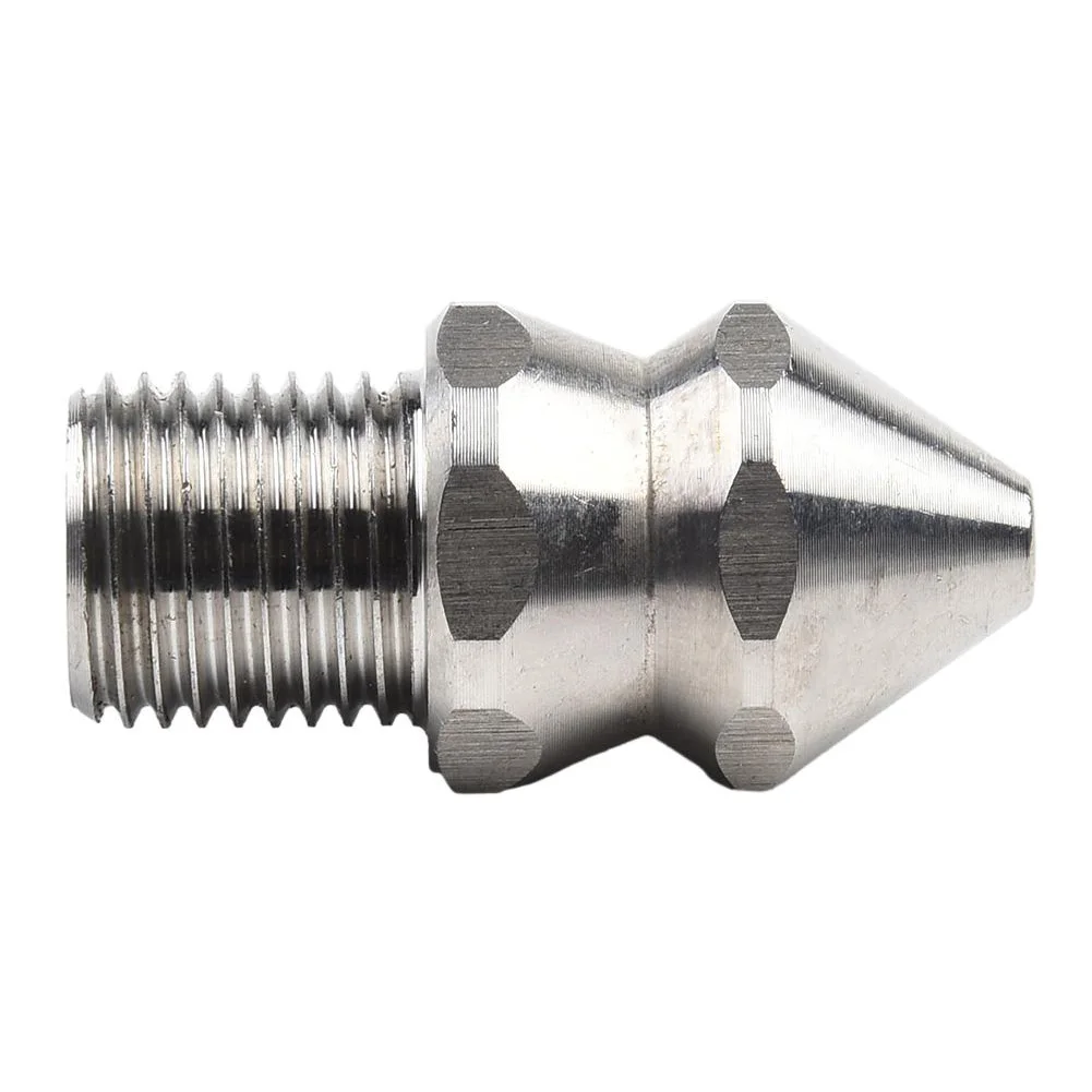 Sturdy Stainless Steel 303 Drain Sewer Cleaning Jetter Nozzle, Male 14 inch, 7 Jets, Effective and Reliable Cleaning
Sturdy Stainless Steel 303 Drain Sewer Cleaning Jetter Nozzle, Male 14 inch, 7 Jets, Effective and Reliable Cleaning