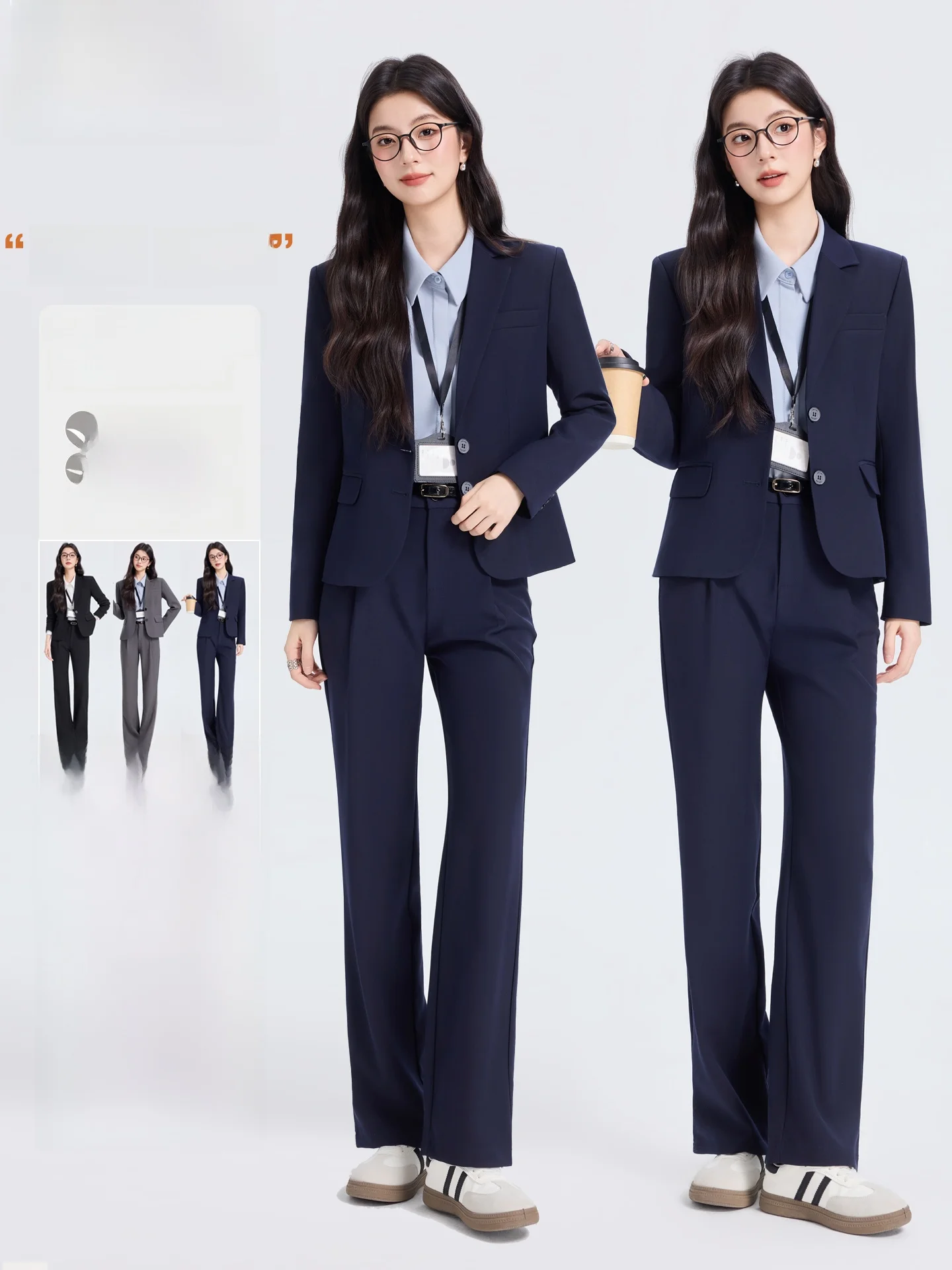 Slim Fit Royal Blue Suit Set for Women Spring Autumn ort Version College Students Interview Formal Profional Airworthine...
Slim Fit Royal Blue Suit Set for Women Spring Autumn ort Version College Students Interview Formal Profional Airworthine...