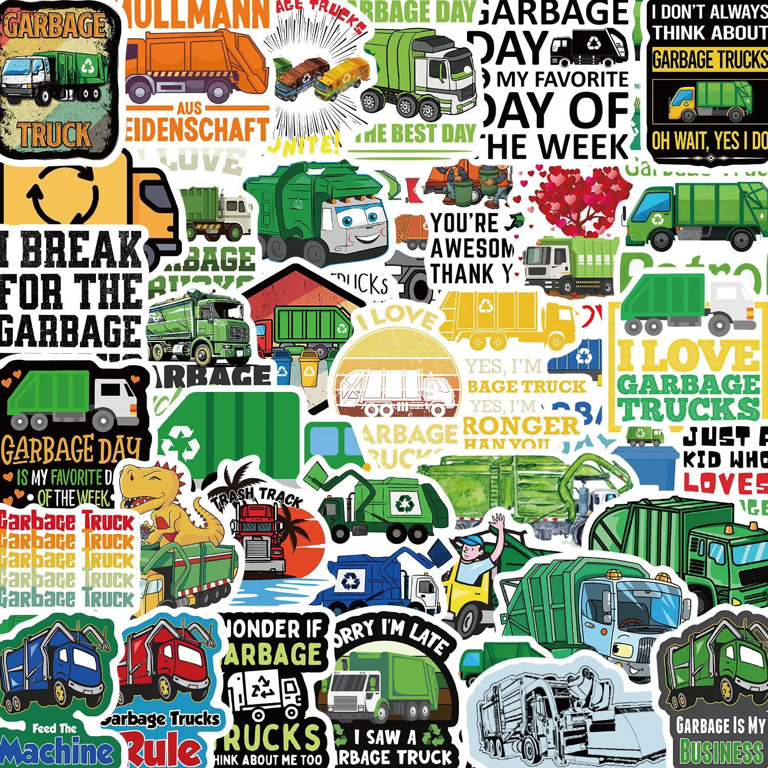 50Pcs Garbage Truck Text Series Stickers Suitcase Phone Case Water Bottle Waterproof Decoration Diy Sticker Packs
50Pcs Garbage Truck Text Series Stickers Suitcase Phone Case Water Bottle Waterproof Decoration Diy Sticker Packs