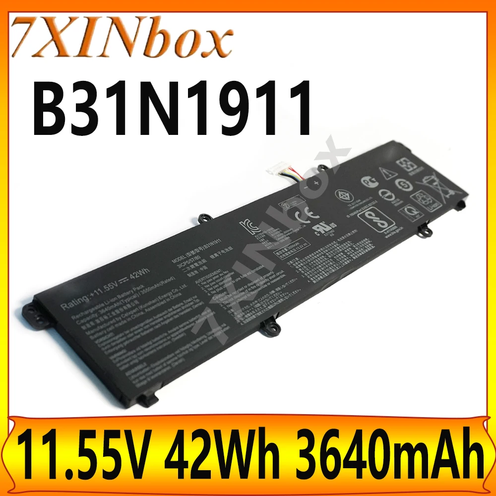 7XINbox B31N1911 11.55V 42Wh 3640mAh Laptop Battery For ASUS VivoBook Flip 14 TM420IA TP470EA TP470EZ X421DA K433FA R428FF
7XINbox B31N1911 11.55V 42Wh 3640mAh Laptop Battery For ASUS VivoBook Flip 14 TM420IA TP470EA TP470EZ X421DA K433FA R428FF