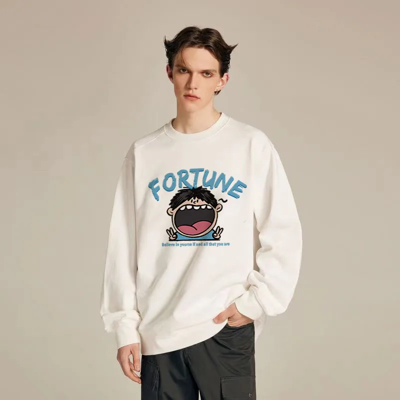Fortune Boy and Girl Pattern Print Crew Neck Sweatshirts 2024 New Cute Trend Hoodless Sweatshirt
Fortune Boy and Girl Pattern Print Crew Neck Sweatshirts 2024 New Cute Trend Hoodless Sweatshirt
