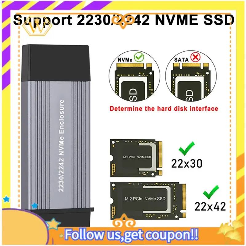 Latest-NVME SSD Case M2 Adapter NVME External Enclosure PCIE NVME M/M+B Key To USB 3.1 10Gbps Supports 2230 2242 M.2 SSD Box
Latest-NVME SSD Case M2 Adapter NVME External Enclosure PCIE NVME M/M+B Key To USB 3.1 10Gbps Supports 2230 2242 M.2 SSD Box