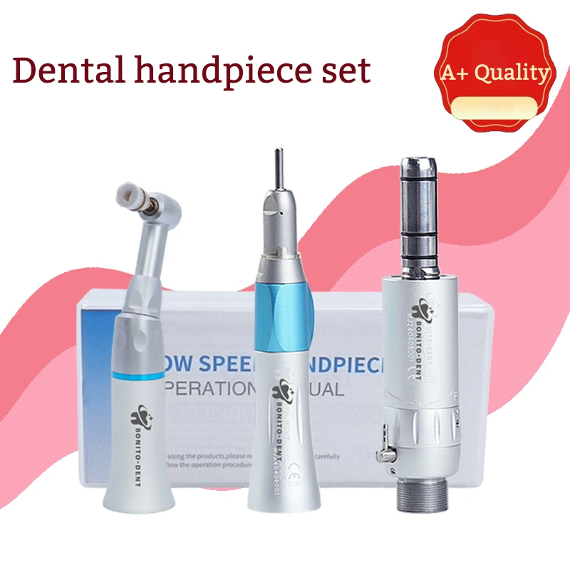 E-Type Dental Slow Low Speed External Water Spray B2 M4 Air Motor Push Button Contra Angle Handpiece Sets Dentist Kits
E-Type Dental Slow Low Speed External Water Spray B2 M4 Air Motor Push Button Contra Angle Handpiece Sets Dentist Kits