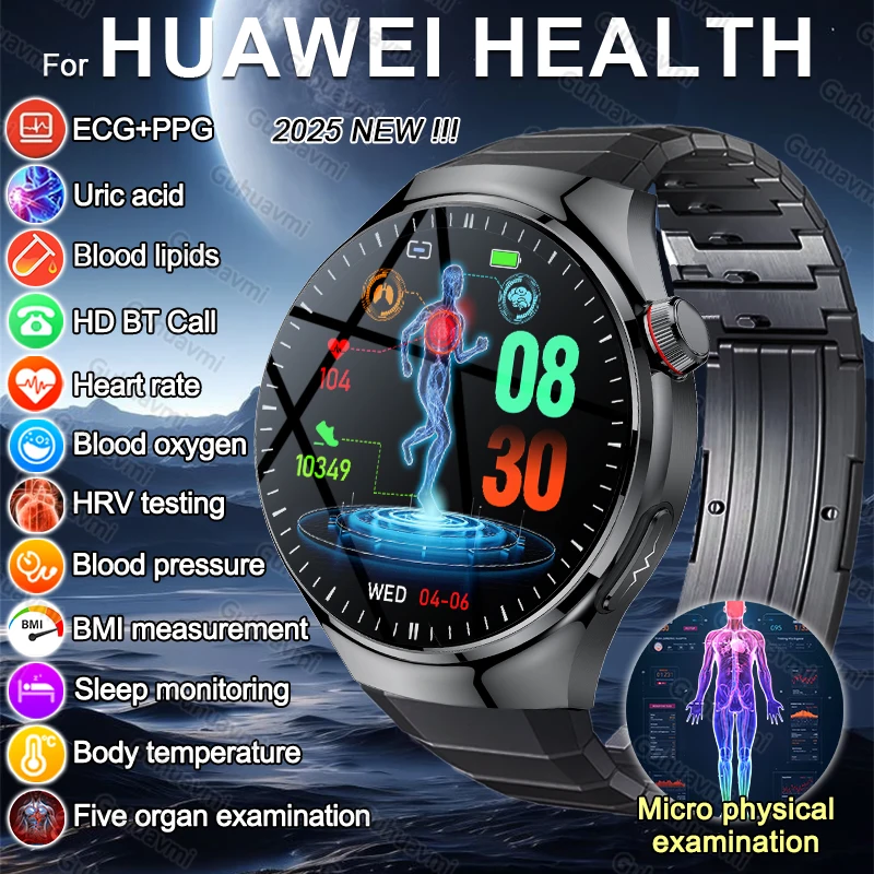 2025 New For Huawei Health Micro examination SmartWatch ECG+PPG Uric acid Blood lipid Bluetooth call Organ monitoring smartwatch
2025 New For Huawei Health Micro examination SmartWatch ECG+PPG Uric acid Blood lipid Bluetooth call Organ monitoring smartwatch