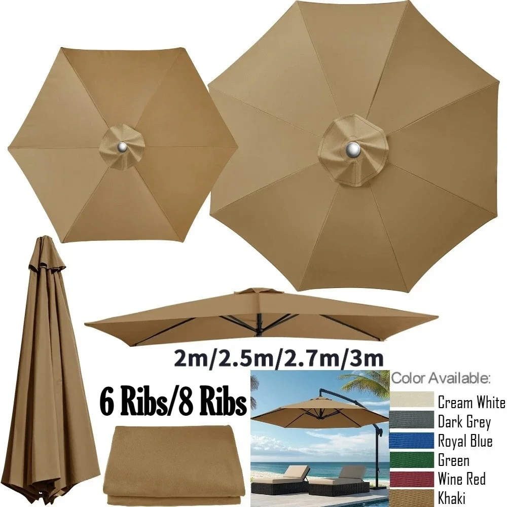 Replaceable Parasol Top Cloth Garden Outdoor Patio Canopy Umbrella Cover Sunshade Garden Canopy UV Protection 2m/2.5m/2.7m/3m
Replaceable Parasol Top Cloth Garden Outdoor Patio Canopy Umbrella Cover Sunshade Garden Canopy UV Protection 2m/2.5m/2.7m/3m