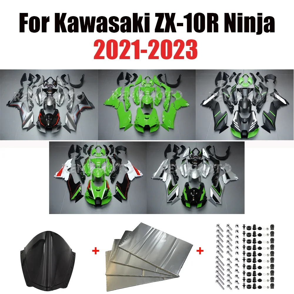 Комплект обтекателя мотоцикла, пластиковый комплект для Kawasaki ZX 10R Ninja 2021-2023, аксессуары, ABS инъекционный кузов
Комплект обтекателя мотоцикла, пластиковый комплект для Kawasaki ZX 10R Ninja 2021-2023, аксессуары, ABS инъекционный кузов