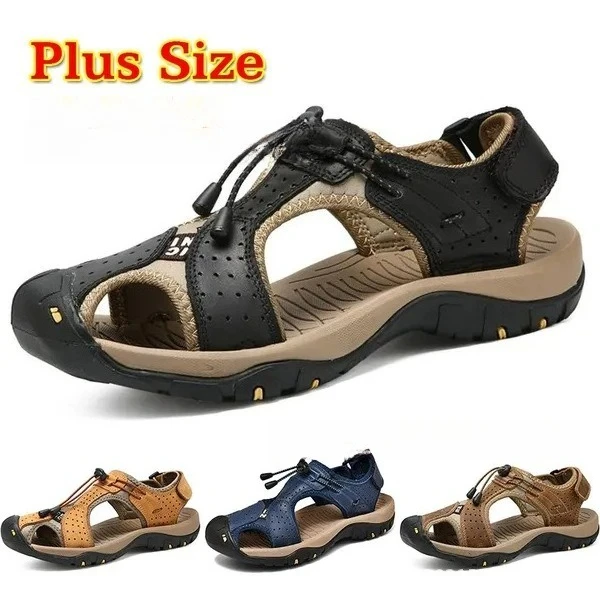 Summer Men Top‑Grain Cowhide Sandals Closed Toe Casual Beach Shoes No‑Slip Durable Flip‑Flops Outdoor Walking Daily Wear Sandals
Summer Men Top‑Grain Cowhide Sandals Closed Toe Casual Beach Shoes No‑Slip Durable Flip‑Flops Outdoor Walking Daily Wear Sandals