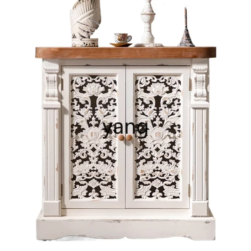 Yjq Vintage Distressed Living Room Entrance Solid Wood Storage Storage Decoration High Cabinet Bed & Breakfast Carved Simple
Yjq Vintage Distressed Living Room Entrance Solid Wood Storage Storage Decoration High Cabinet Bed & Breakfast Carved Simple