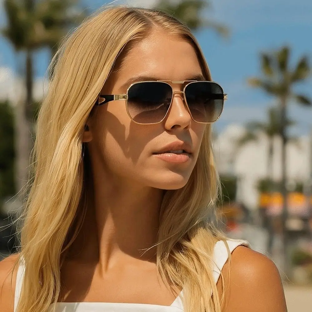 Retro Double Bar Sunnies Sunshade Eyewear Square Frame Unisex Polarized Sunglasses Decorative Lightweight Anti-UV Glasses
Retro Double Bar Sunnies Sunshade Eyewear Square Frame Unisex Polarized Sunglasses Decorative Lightweight Anti-UV Glasses
