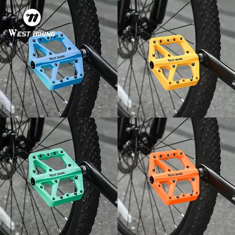 WEST BIKING MTB Bike Nylon Pedals Non-slip Seal 2 Bearing Bicycle Mountain Flat Platform Universal Thread Bike Cycling Parts
WEST BIKING MTB Bike Nylon Pedals Non-slip Seal 2 Bearing Bicycle Mountain Flat Platform Universal Thread Bike Cycling Parts