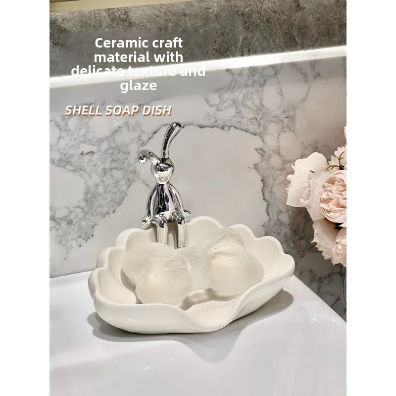 Bathroom Sink Soap Box Household Ceramic Rabbit Shell Shape Storage Rack Household Bathroom Item Storage Accessories
Bathroom Sink Soap Box Household Ceramic Rabbit Shell Shape Storage Rack Household Bathroom Item Storage Accessories