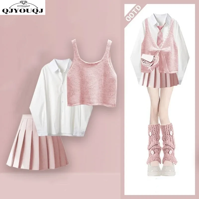 2025 Spring/Summer New Fashion Tank Top+Loose Shirt+High end pleated Skirt 3-Piece Set
2025 Spring/Summer New Fashion Tank Top+Loose Shirt+High end pleated Skirt 3-Piece Set