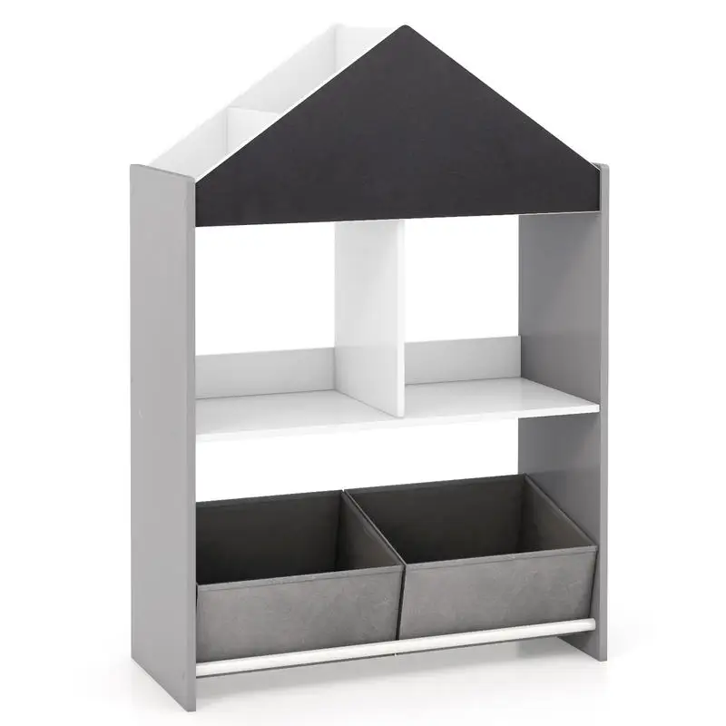 Playhouse Bookshelf with Chalkboard and Whiteboard for-Gray
Playhouse Bookshelf with Chalkboard and Whiteboard for-Gray