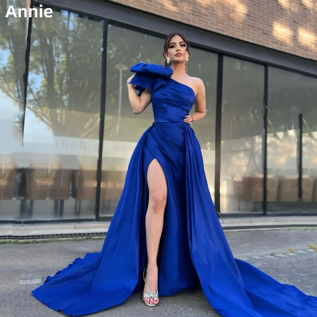 Annie b=Blue Wedding Dress Taffeta h=Handmade Flower One Shoulder Prom Dresses Sexy Mermaid Side Slit Evening Dresses Customized
Annie b=Blue Wedding Dress Taffeta h=Handmade Flower One Shoulder Prom Dresses Sexy Mermaid Side Slit Evening Dresses Customized