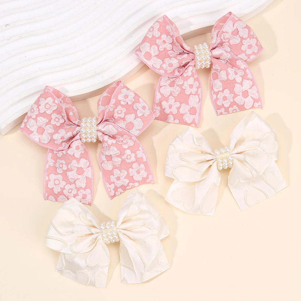 2Pcs Trendy Heart Hair Clips Sweet Cute Pearls Stain Ribbon Bow Hairpin For Girls Kid School Daily Headwear Headdress Accesories
2Pcs Trendy Heart Hair Clips Sweet Cute Pearls Stain Ribbon Bow Hairpin For Girls Kid School Daily Headwear Headdress Accesories