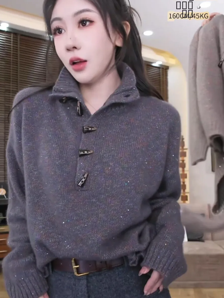 Warm Woolen Fce Slimming Faionable Sweater Versatile Sli Winter Vintage Lazy Recommendation by Bai Xue
Warm Woolen Fce Slimming Faionable Sweater Versatile Sli Winter Vintage Lazy Recommendation by Bai Xue