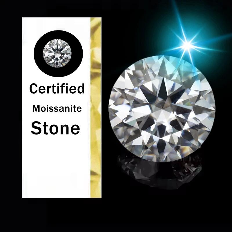 Premium Moissanite Stones D Color 0.5ct-2.0ct Lab Grown Diamond DIY Jewelry Making Ring Earring Materials With Report
Premium Moissanite Stones D Color 0.5ct-2.0ct Lab Grown Diamond DIY Jewelry Making Ring Earring Materials With Report