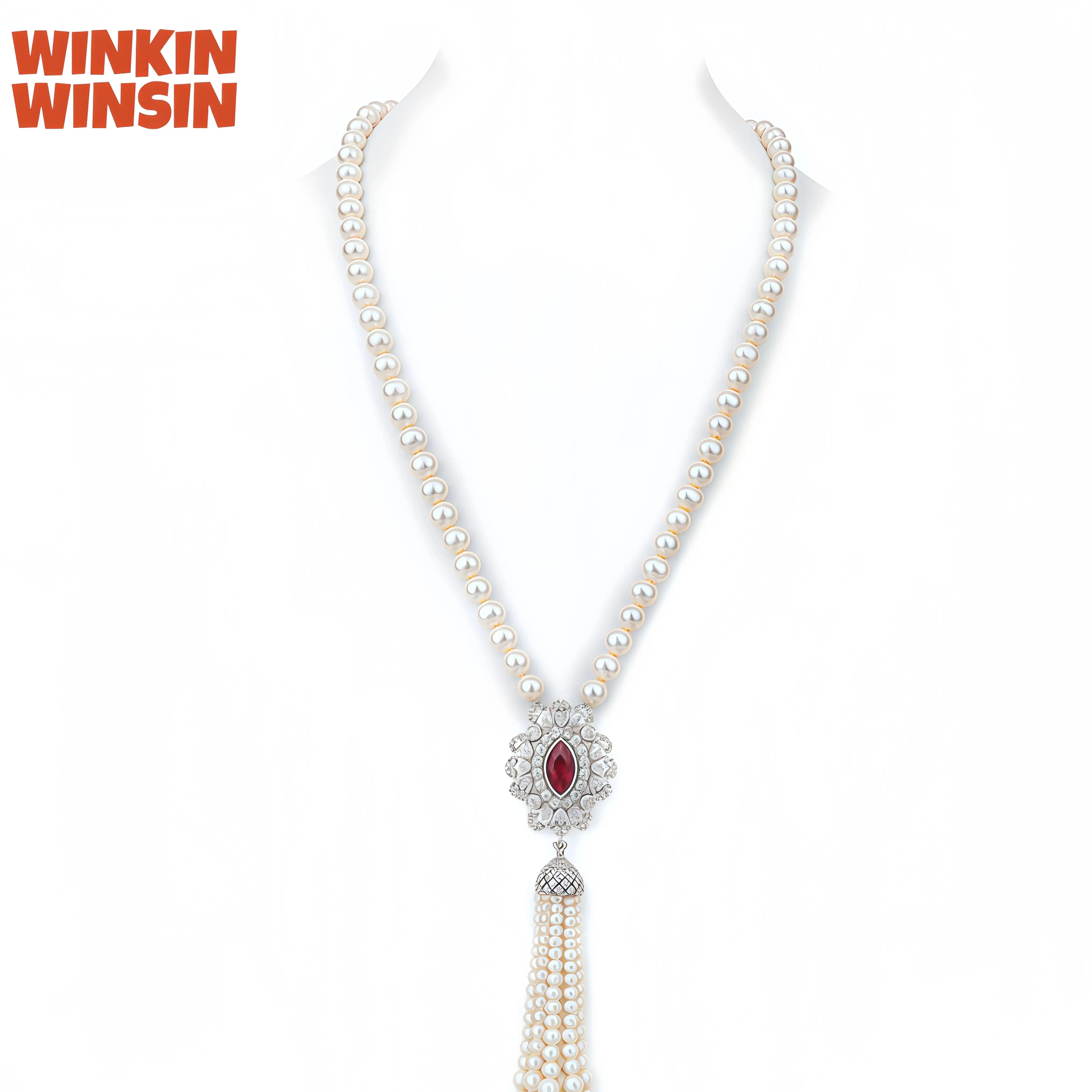 WINKIN WINSIN Brand MST S925 Silver Natural Pearl Necklace With High-End Temperament And Women Tassel Necklace Jewelry
WINKIN WINSIN Brand MST S925 Silver Natural Pearl Necklace With High-End Temperament And Women Tassel Necklace Jewelry
