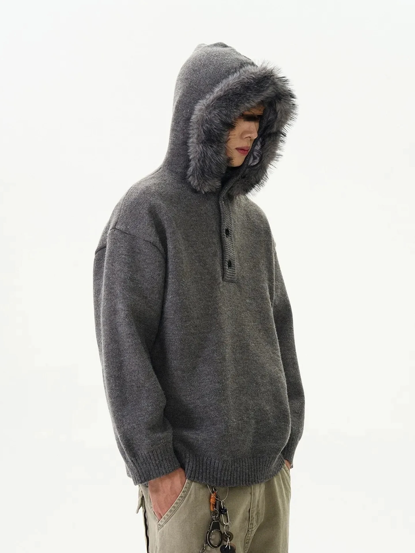 Американский ретро-свитер с капюшоном, вязаный, свободного кроя, с меховым воротником, для мужчин и женщин, теплый, повседневный, удлиненный, в стиле «ленивый шик»
Американский ретро-свитер с капюшоном, вязаный, свободного кроя, с меховым воротником, для мужчин и женщин, теплый, повседневный, удлиненный, в стиле «ленивый шик»