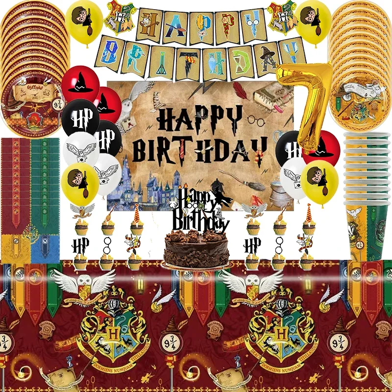 Harries Birthday Party Supplies Balloon Banner Cake Topper Magic Theme Tableware Birthday Decoration Baby Shower
Harries Birthday Party Supplies Balloon Banner Cake Topper Magic Theme Tableware Birthday Decoration Baby Shower