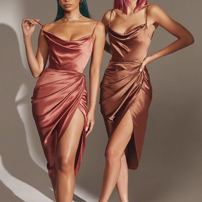 New Asia Ruched Satin Summer Dress Drawstring Spaghetti Straps Cowl Neck Backless Long Dresses for Women Party Sexy Vestidos
New Asia Ruched Satin Summer Dress Drawstring Spaghetti Straps Cowl Neck Backless Long Dresses for Women Party Sexy Vestidos