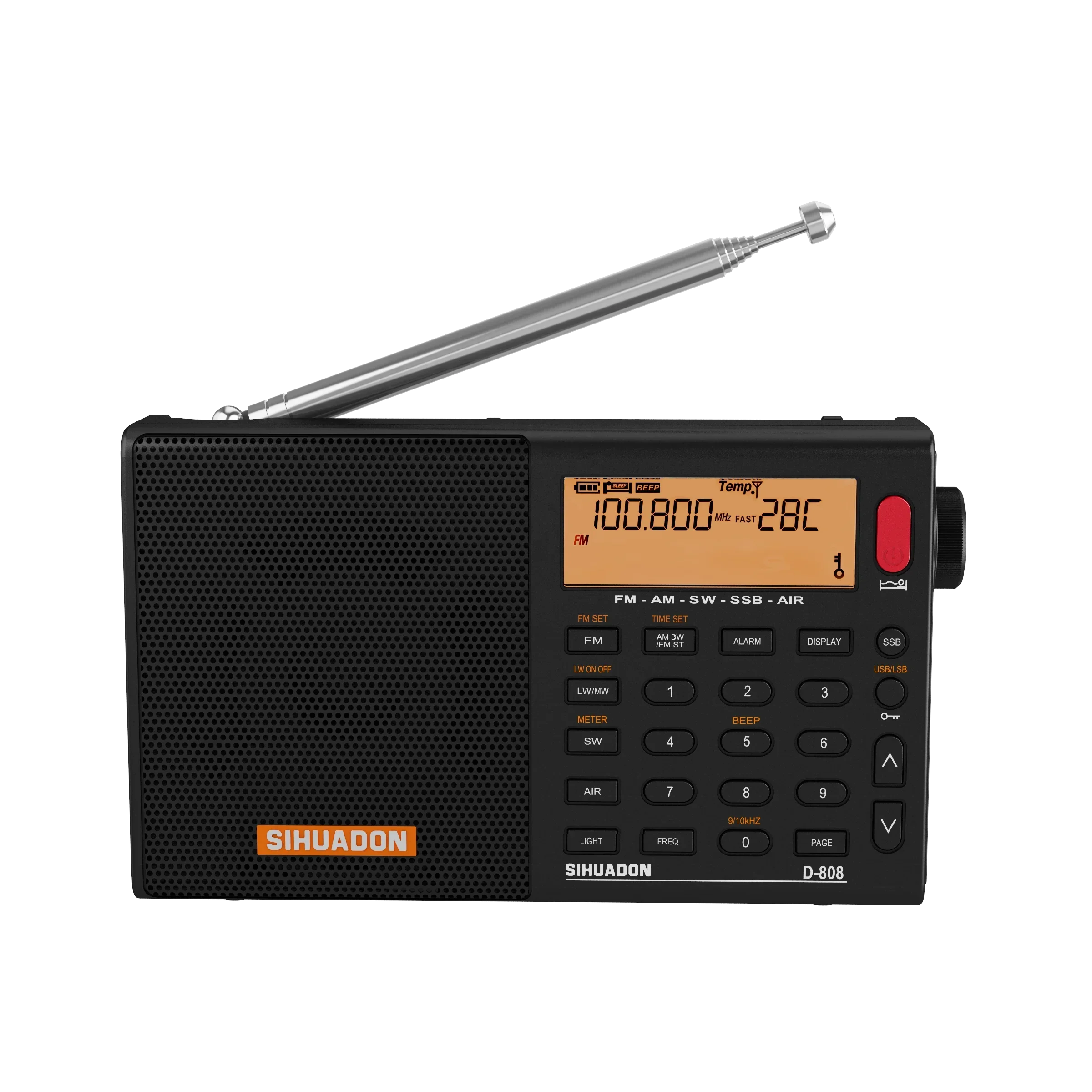 XHDATA D-808 Portable Professional Radio Digital FM Stereo/Shortwave/MW/LW/SSB Air Band Multi Band Receiver
XHDATA D-808 Portable Professional Radio Digital FM Stereo/Shortwave/MW/LW/SSB Air Band Multi Band Receiver