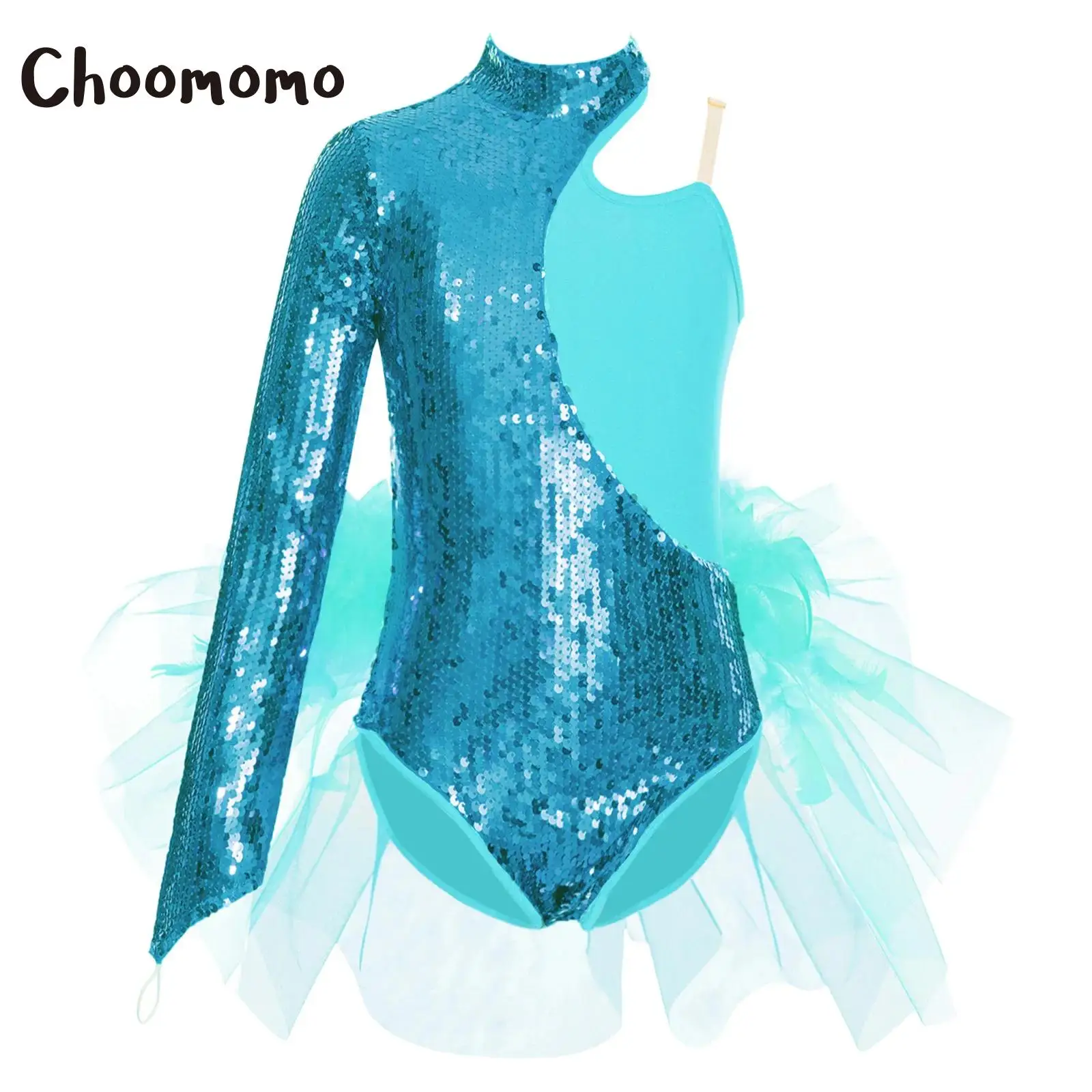 Girls One Shoulder Sequin Tulle Skirted Leotard Ballet Gymnastics Jumpsuit Figure Skating Feather Tutu Bodysuit Jazz Dancewear
Girls One Shoulder Sequin Tulle Skirted Leotard Ballet Gymnastics Jumpsuit Figure Skating Feather Tutu Bodysuit Jazz Dancewear