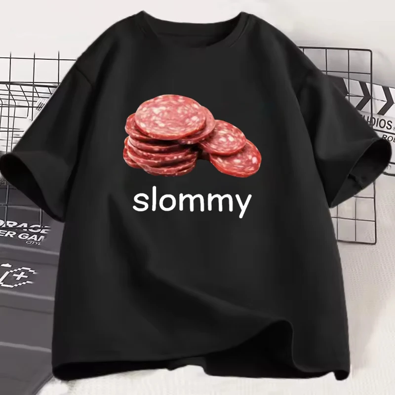 Funny Slommy Salami Meme Tshirt Men Women Oversized Fashion Short Sleeve Casual Creativity T-Shirt Round Neck Couple's T-shirts
Funny Slommy Salami Meme Tshirt Men Women Oversized Fashion Short Sleeve Casual Creativity T-Shirt Round Neck Couple's T-shirts