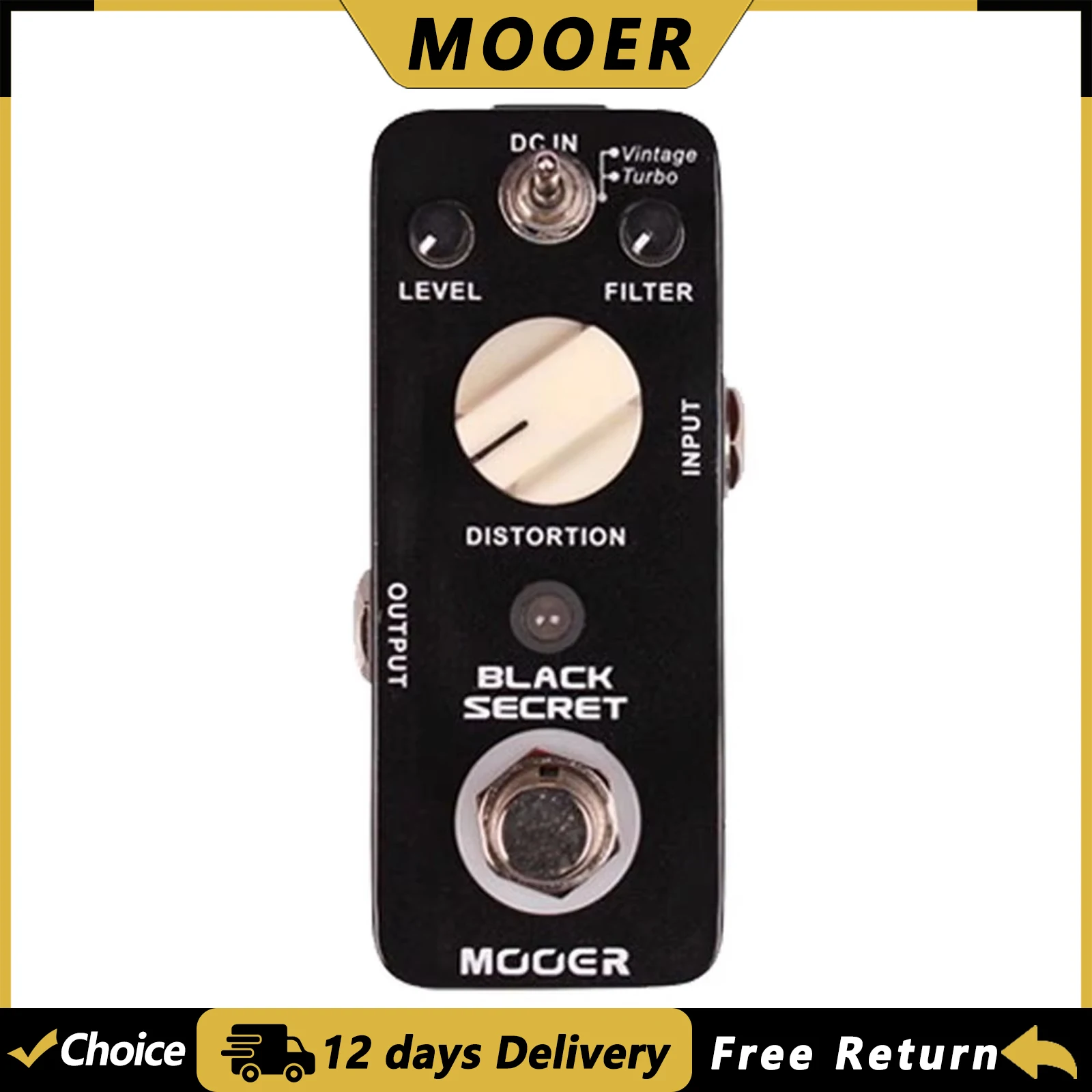 MOOER Black Secret Distortion гитарная педаль эффектов 2 режима работы True Bypass металлическая педаль Запчасти и аксессуары для электрогитары
MOOER Black Secret Distortion гитарная педаль эффектов 2 режима работы True Bypass металлическая педаль Запчасти и аксессуары для электрогитары