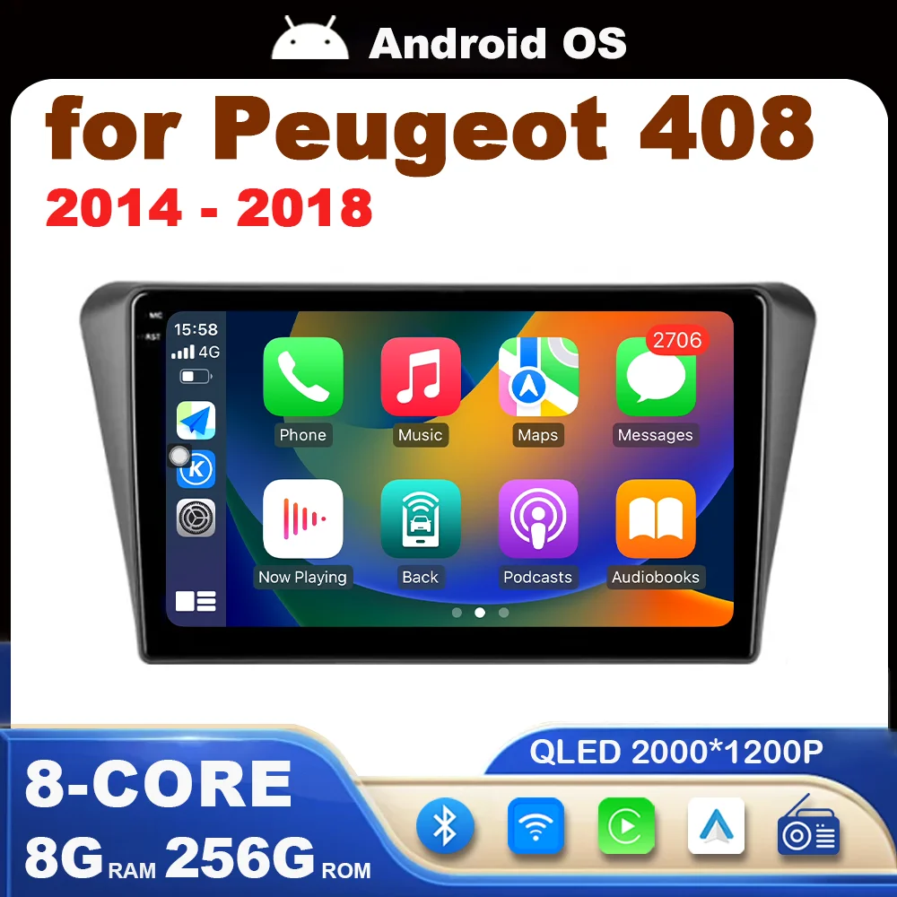 10 inch Carplay GPS Navigation Head Unit for Peugeot 408 2014 - 2018 Touch Screen Android OS BT Car Audio Multimedia Player WiFi
10 inch Carplay GPS Navigation Head Unit for Peugeot 408 2014 - 2018 Touch Screen Android OS BT Car Audio Multimedia Player WiFi