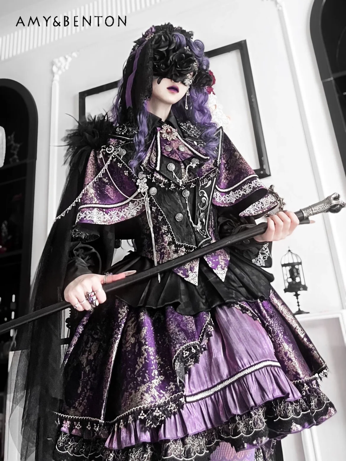 Gothic Court Style Lolita Black Gold Cape Evening Dresses Retro Embroidery Subculture Cosplay Costume Sweet Cool Girl Outfit
Gothic Court Style Lolita Black Gold Cape Evening Dresses Retro Embroidery Subculture Cosplay Costume Sweet Cool Girl Outfit