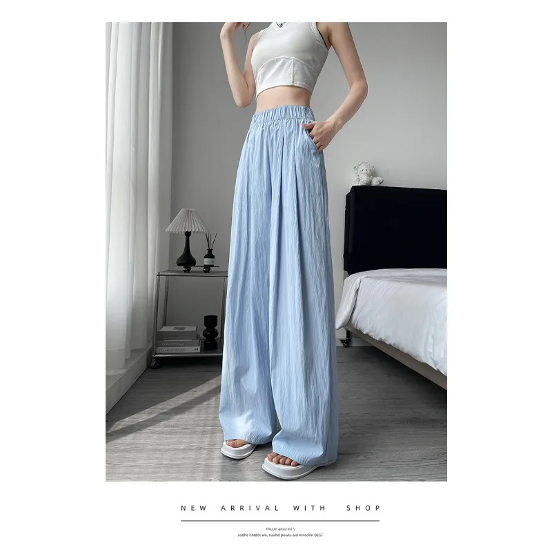 Tall Person Laid-back Yamamoto Pants Loose Drape Feel New Type Casual Straight-leg Summer Thin Ice Silk Wide-leg Pants Women
Tall Person Laid-back Yamamoto Pants Loose Drape Feel New Type Casual Straight-leg Summer Thin Ice Silk Wide-leg Pants Women