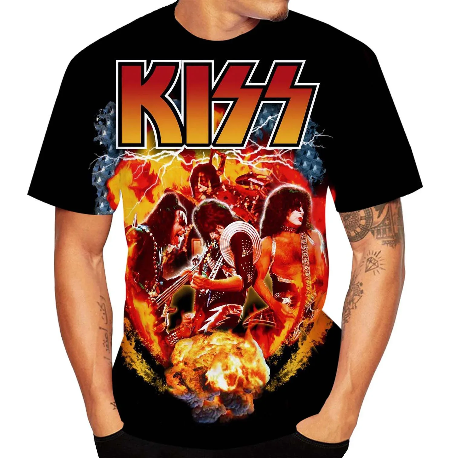 Summer New T-Shirts Kiss Rock Band 3D Print Streetwear Men Women Fashion Oversized Short Sleeve T Shirt Kids Tees Tops Clothing
Summer New T-Shirts Kiss Rock Band 3D Print Streetwear Men Women Fashion Oversized Short Sleeve T Shirt Kids Tees Tops Clothing