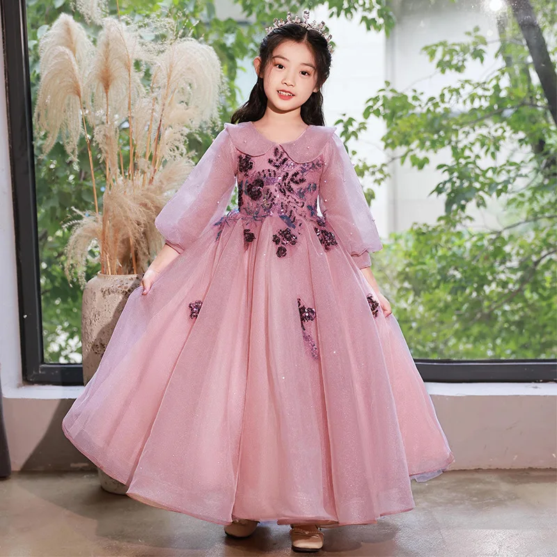 Long Sleeve Children's Princess Dress Summer New Flower Girl Wedding Super Fairy Puffy Dress Evening Gown Host Piano Performance
Long Sleeve Children's Princess Dress Summer New Flower Girl Wedding Super Fairy Puffy Dress Evening Gown Host Piano Performance