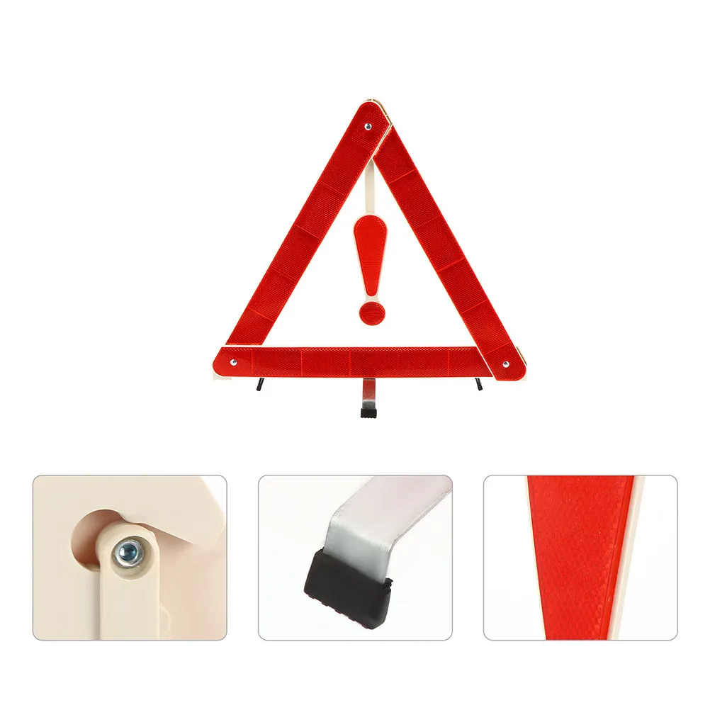 Car Warning Triangle Sign Foldable Reflective Emergency Road Safety Warning Sign Vehicle Use in Fog Rain
Car Warning Triangle Sign Foldable Reflective Emergency Road Safety Warning Sign Vehicle Use in Fog Rain