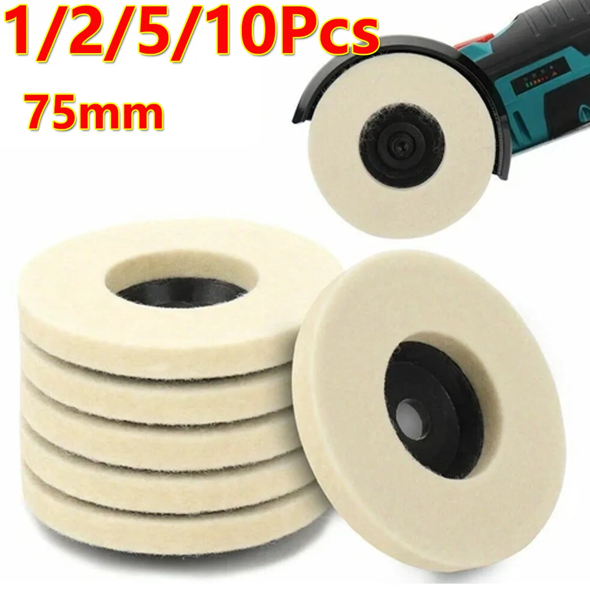 1/2/5Pcs 75mm 3 inch Wool Polishing Wheel Polishing Pads Angle Grinder Wheel Felt Polishing Disc for Metal Marble Glass Ceramic
1/2/5Pcs 75mm 3 inch Wool Polishing Wheel Polishing Pads Angle Grinder Wheel Felt Polishing Disc for Metal Marble Glass Ceramic