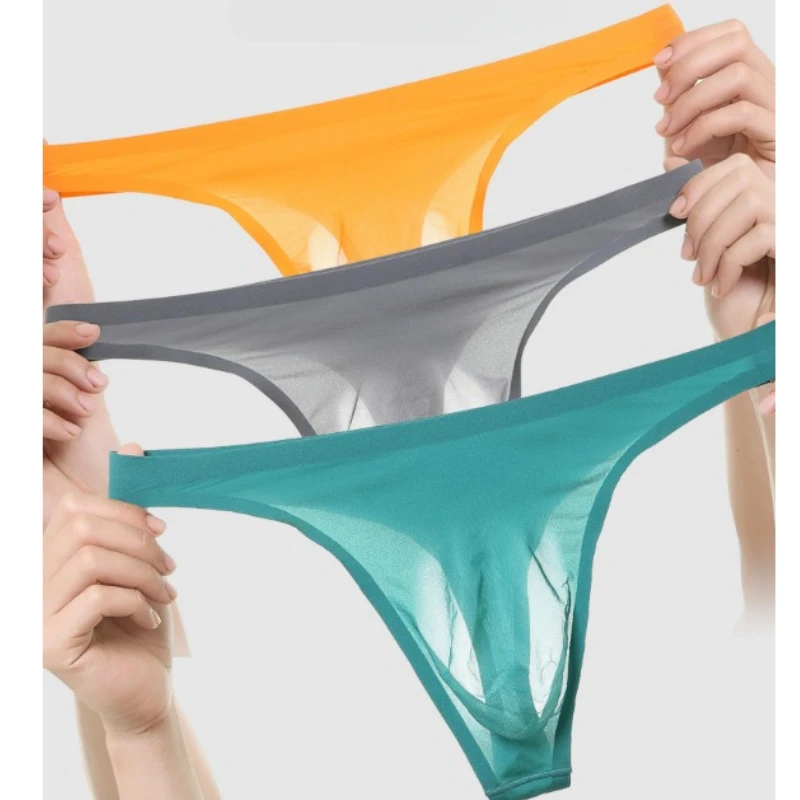 Quick Drying Sexy Thongs Men's Pouch Bag Briefs Ultra-thin Frosted Underwear Ice Silk Youth Seamless Breathable Sports Panties
Quick Drying Sexy Thongs Men's Pouch Bag Briefs Ultra-thin Frosted Underwear Ice Silk Youth Seamless Breathable Sports Panties
