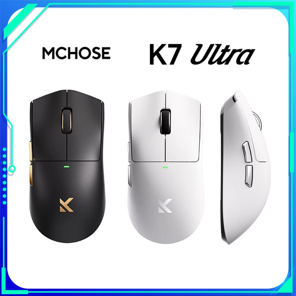 New MCHOSE K7 Ultra Mouse Paw3950 Tri Mode Wireless Mouse 500mAh Lightweight 8000Hz Gaming Mice PC Accessories For FPS Gamers
New MCHOSE K7 Ultra Mouse Paw3950 Tri Mode Wireless Mouse 500mAh Lightweight 8000Hz Gaming Mice PC Accessories For FPS Gamers