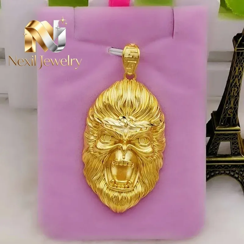 Nexil Jewelry Nexil Jewelry 24K Gold AU999 Monkey Head Pendant Men's - Lucky monkey, matte, hand-polished, for gifting & wear
Nexil Jewelry Nexil Jewelry 24K Gold AU999 Monkey Head Pendant Men's - Lucky monkey, matte, hand-polished, for gifting & wear