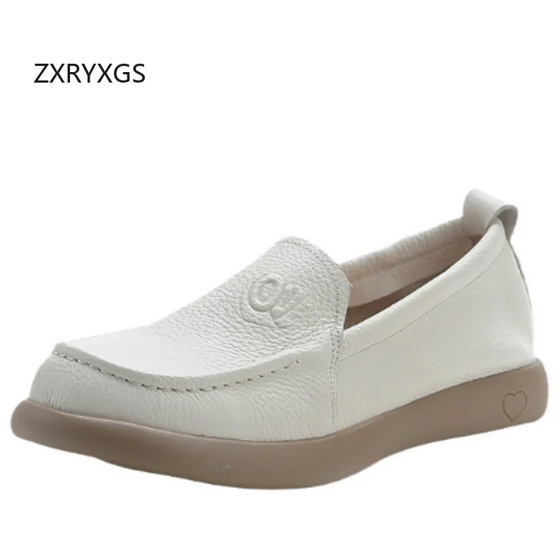 ZXRYXGS 2025 New Round Toe Women Genuine Leather Shoes Flat Soft Sole Anti Slip and Wear-resistant Casual Shoes Woman Flats Tide
ZXRYXGS 2025 New Round Toe Women Genuine Leather Shoes Flat Soft Sole Anti Slip and Wear-resistant Casual Shoes Woman Flats Tide