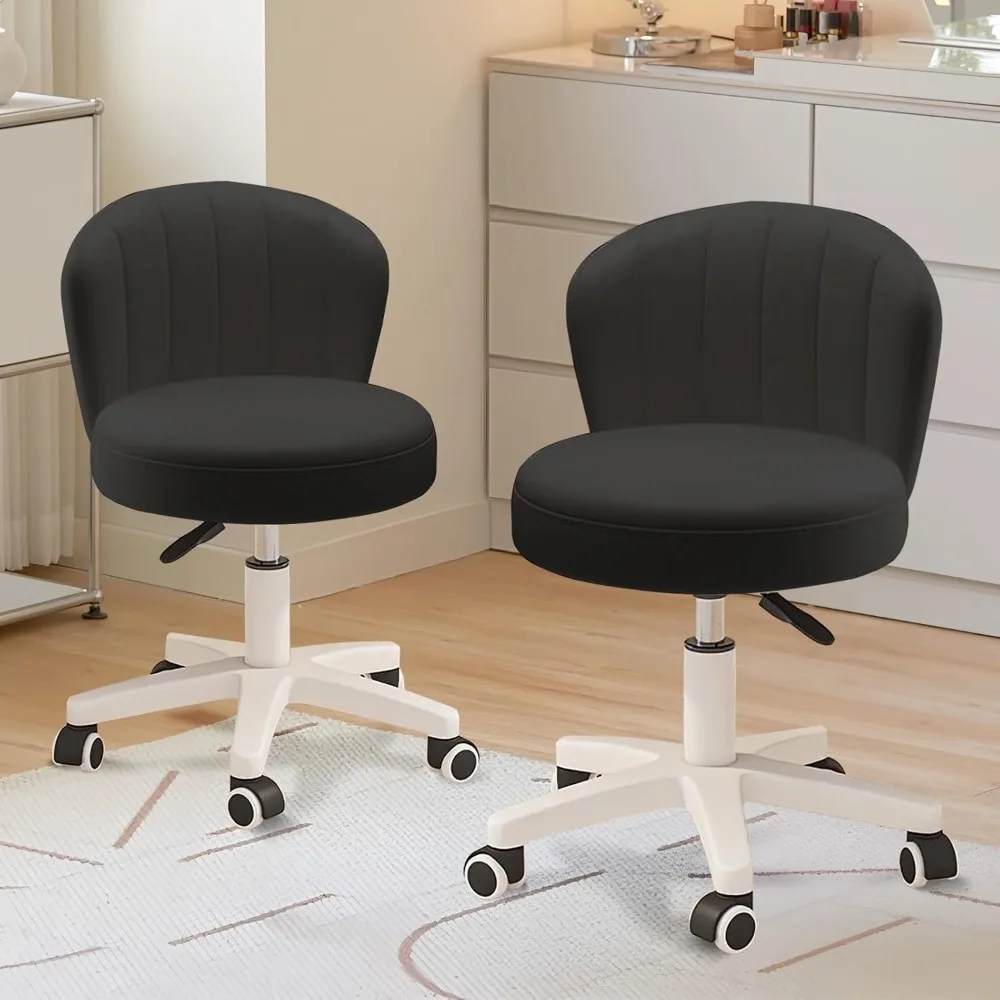 Small Desk Chair Round Rolling Chair with Back PU Leather Height Adjustable Swivel Vanity Work Computer Stool Chair for Home Off
Small Desk Chair Round Rolling Chair with Back PU Leather Height Adjustable Swivel Vanity Work Computer Stool Chair for Home Off