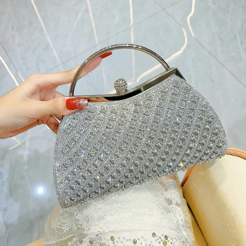 Women Luxury Handbag Rhinestones Evening Bag Bling Sequins Full Pouch Party Wedding Dinner Holder Clutch Purse Banquet Wallet
Women Luxury Handbag Rhinestones Evening Bag Bling Sequins Full Pouch Party Wedding Dinner Holder Clutch Purse Banquet Wallet